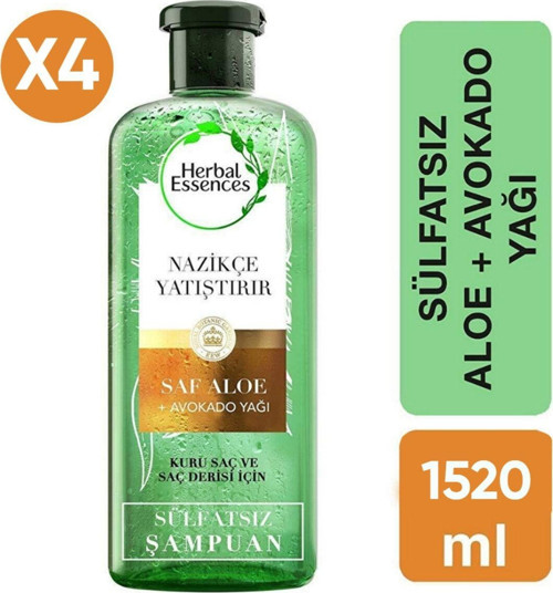 Sülfatsız Aloe Ve Avokado Şampuan 380 Ml X4 Adet