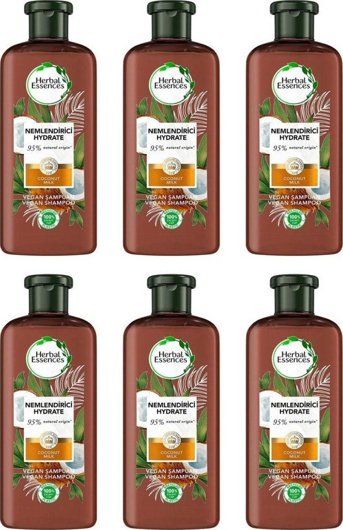Vegan Şampuan Nemlendirici Hindistan Cevizi Sütü 400 Ml X 6 Adet