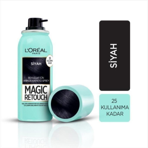 L'Oréal Paris Keyonline Beyaz Saçlar İçin Kapatıcı Siyah Saç Spreyi 01 Noir 75 Ml