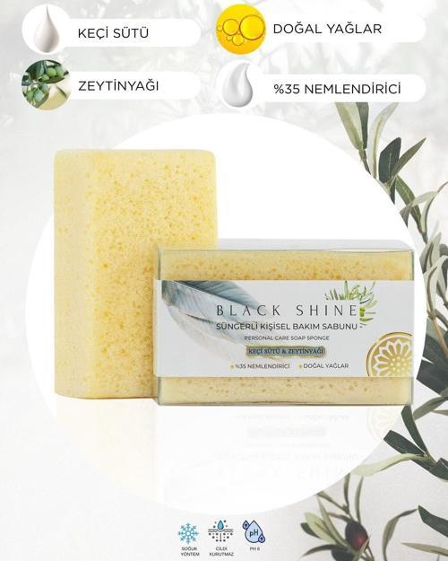Doğal Keçi Sütlü, %35 Nemlendiricili, Süngerli Kişisel Katı Bakım Sabunu 100 Gr