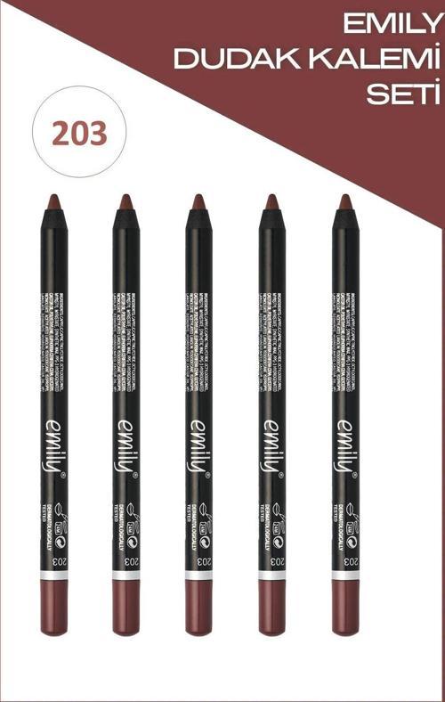 Emily Long Lasting Lip Pencil No: 203 - Dudak Kalemi X5