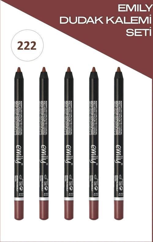Emily Long Lasting Lip Pencil No: 222 - Dudak Kalemi X5