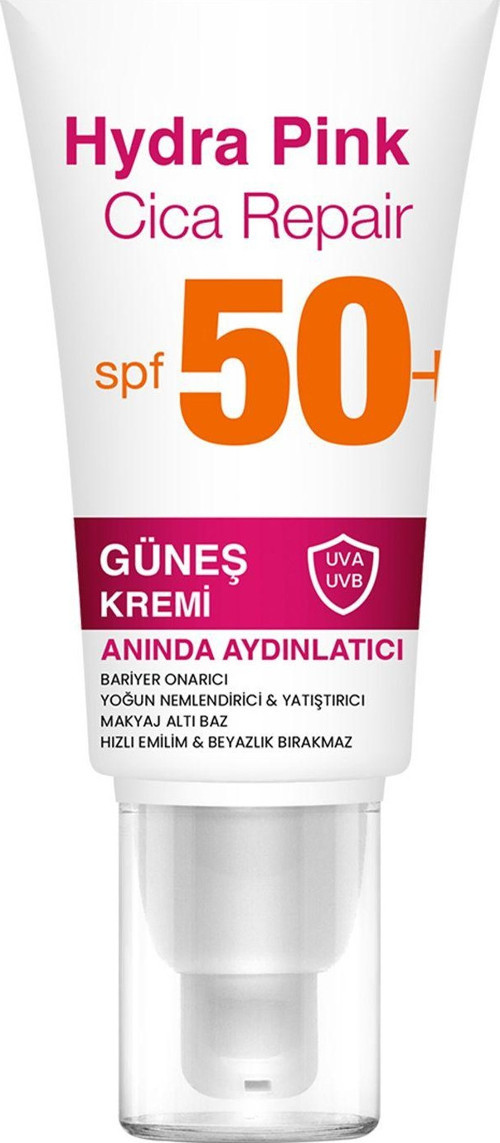 Hydra Pink (Pembe) Spf50+ Bariyer Güçlendirici Cam Cilt Güneş Kremi Pa++++