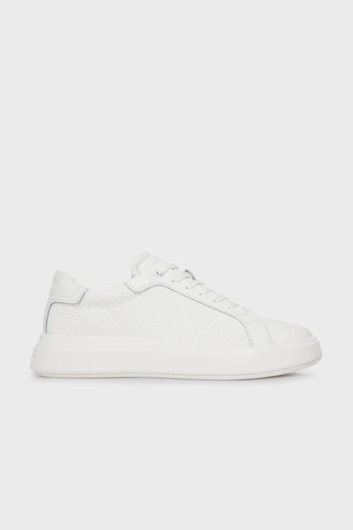 Erkek Monokrom Kalın Tabanlı Spor Beyaz Sneaker HM0HM01970-0K4