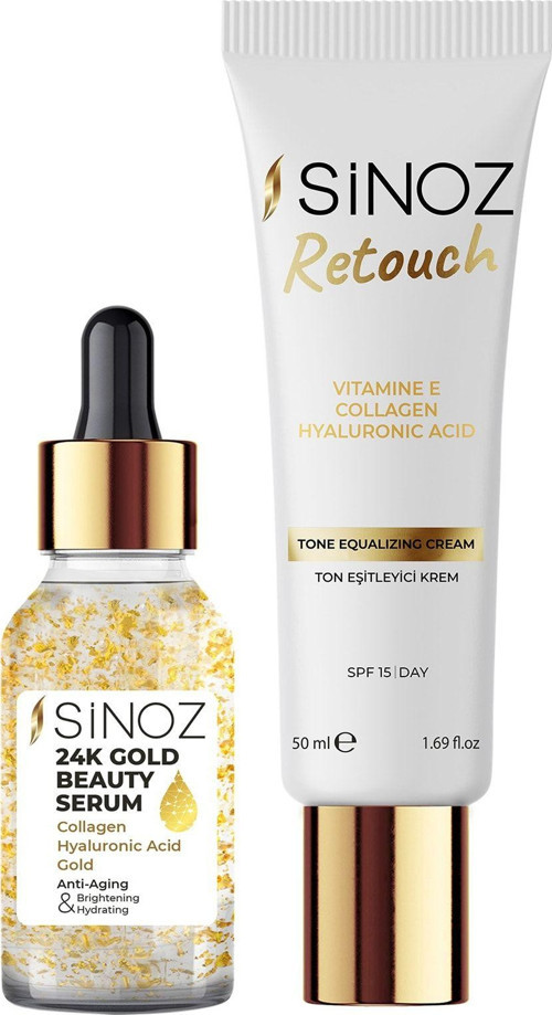 24K Altın Yüz Serumu + Retouch Ton Eşitleyici Krem Paketi