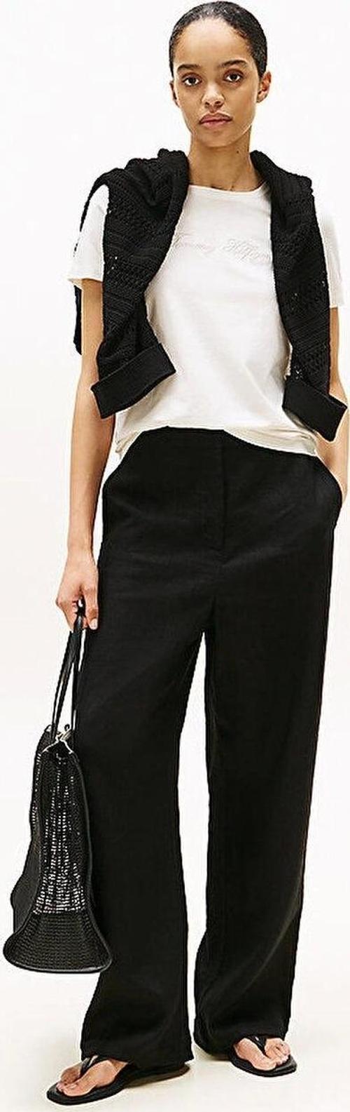 Kadın Simli Yazı Baskılı Normal Kesim Kısa Kollu Beyaz T-shirt WW0WW47210YA8