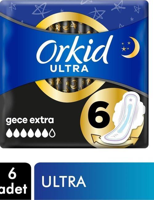 Ultra Extra Hijyenik Ped Gece Extra Tekli Paket 6 Ped 4015400753155