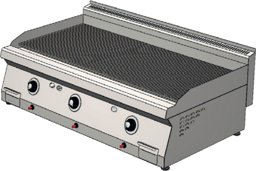 CSA Karacasan 120 cm 700 Seri Set Üstü Doğalgazlı Tam Kanallı Izgara