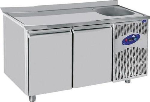 CSA Karacasan 251 Lt İki Kapılı 600'Lük Tezgah Tipi Evyeli Derin Dondurucu(304 Çelik)