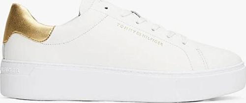 Kadın Klasik Platformlu Kort Tarzı Gold Sneaker FW0FW087560HT