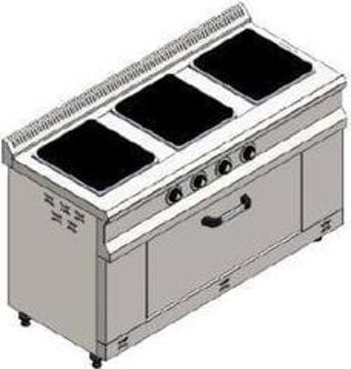 CSA Karacasan 140x60 Cm 3+1 Elektrikli 3 Lü Kuzine Ocak