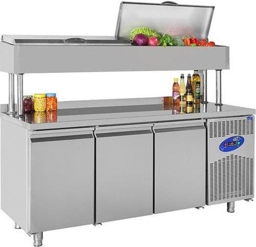 CSA Karacasan  474 Lt Üç Kapılı 700'Lük Yükseltilmiş Makeup Buzdolabı(430 Çelik)