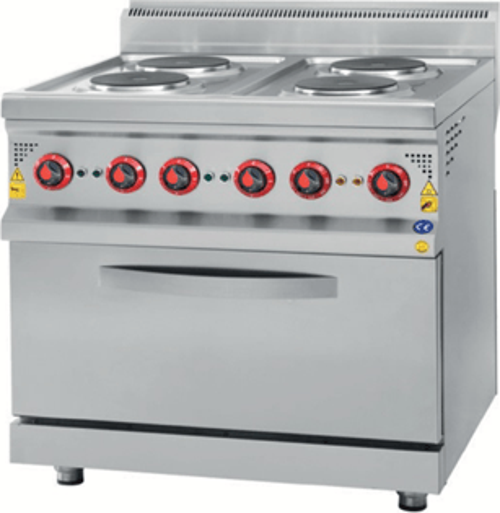 CSA Karacasan 700 Seri Elektrikli Dört Göz Kuzineli Ocak 80x70x85Cm