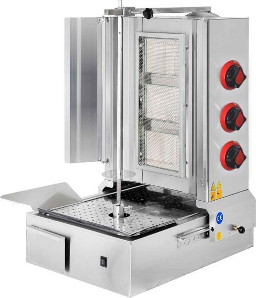 CSA Karacasan  Doğalgazlı 3 Radyanlı Alttan Motorlu Döner Ocağı Makinesi