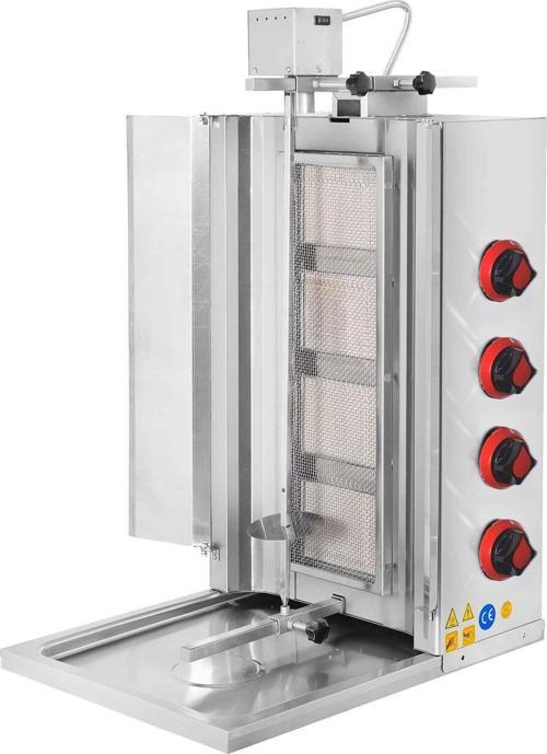 CSA Karacasan  Doğalgazlı 4 Radyanlı Üstten Motorlu Döner Ocağı Makinesi