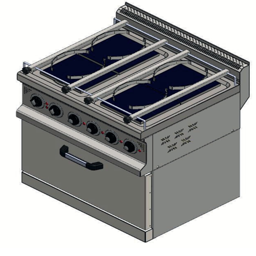 CSA Karacasan 900 Seri 80 cm 4 Gözlü Elektrikli Gemi Kuzinesi80x90x85Cm