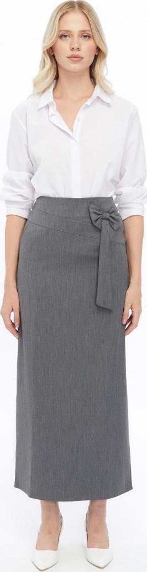 Mevsimlik fiyonk Detaylı Uzun Kalem Etek 2093/95