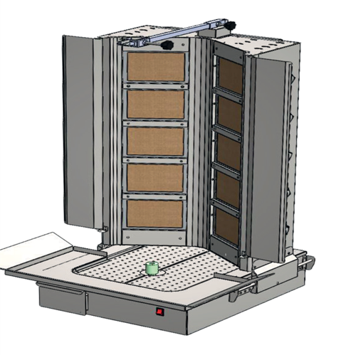 CSA Karacasan Doğalgazlı 10 Radyanlı Alttan Motorlu Döner Ocağı Makinesi