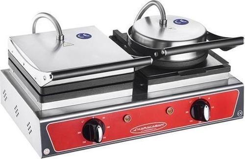 Karacasan Endüstriyel Elektrikli Papatya + Kare Waffle Makinesi