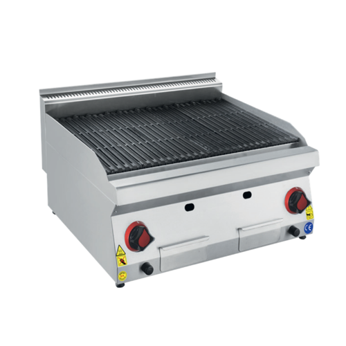 CSA Karacasan  Enüstriyel 80 cm 700 Seri Set Üstü Tüplü Lavataş Dökümlü Izgara(80x70x85Cm)