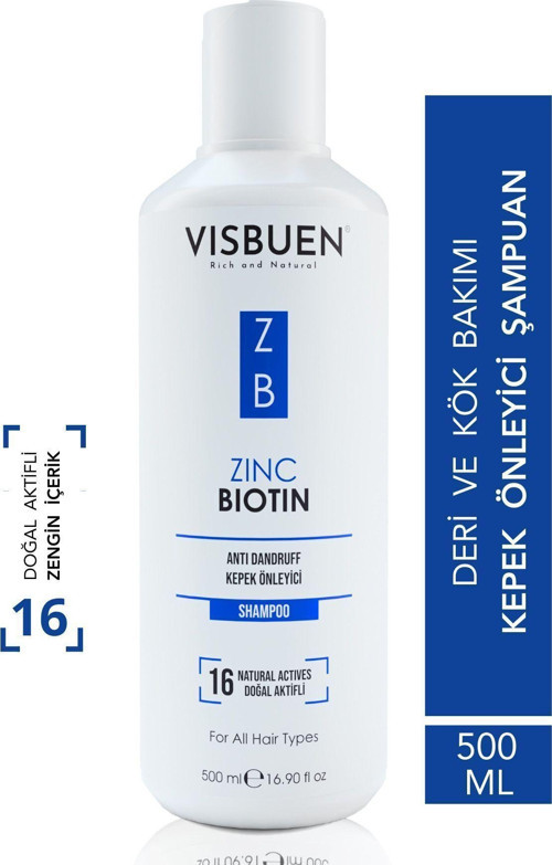 Çinko Biotin 16 Doğal Aktifli Kepek Önleyici Bakım Şampuanı