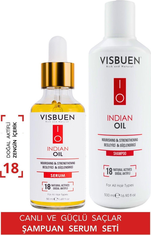 Hint Yağı Hızlı Saç Uzatma Ve Besleyici Güçlendirici Etkili Şampuan Serum Seti