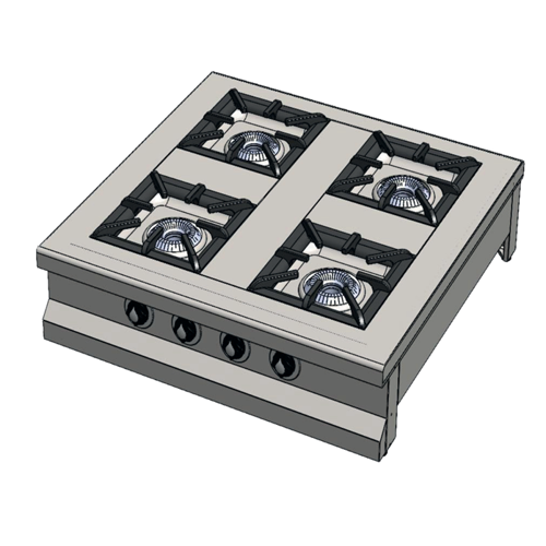 CSA Karacasan Set Üstü 90 cm 4 Gözlü Doğalgazlı Ocak 90x90x25cm