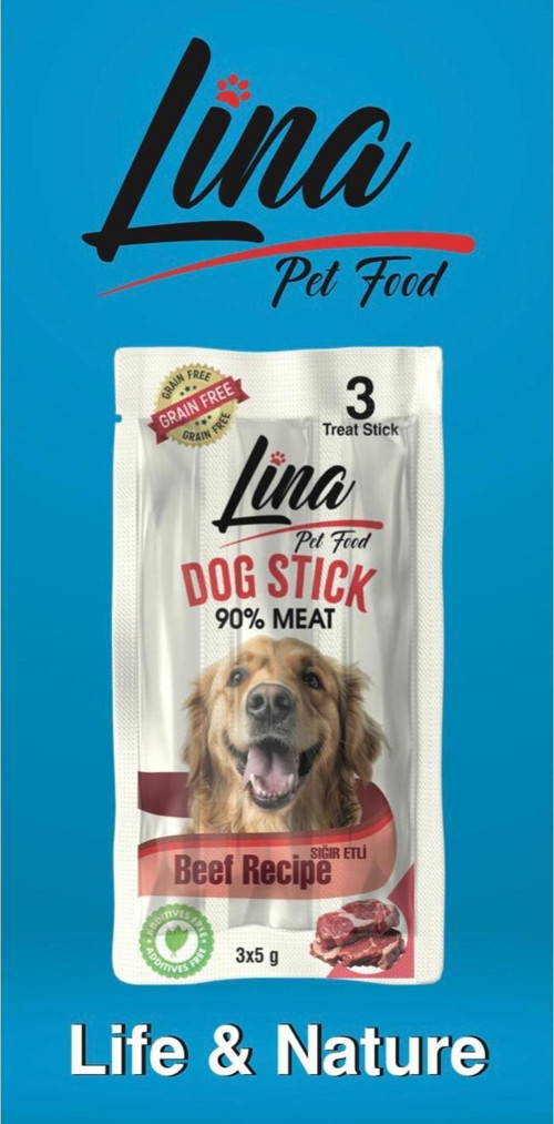 Lezzetli Köpek Dana Kuzu Etli Stick 3'Lü