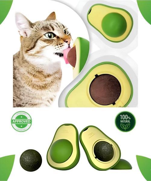 Catnip Avokado Kedi Çimi Kedi Oyuncağı Yalama Topu Doğal Kedi Nanesi 360 Derece Dönen Sağlıklı Top