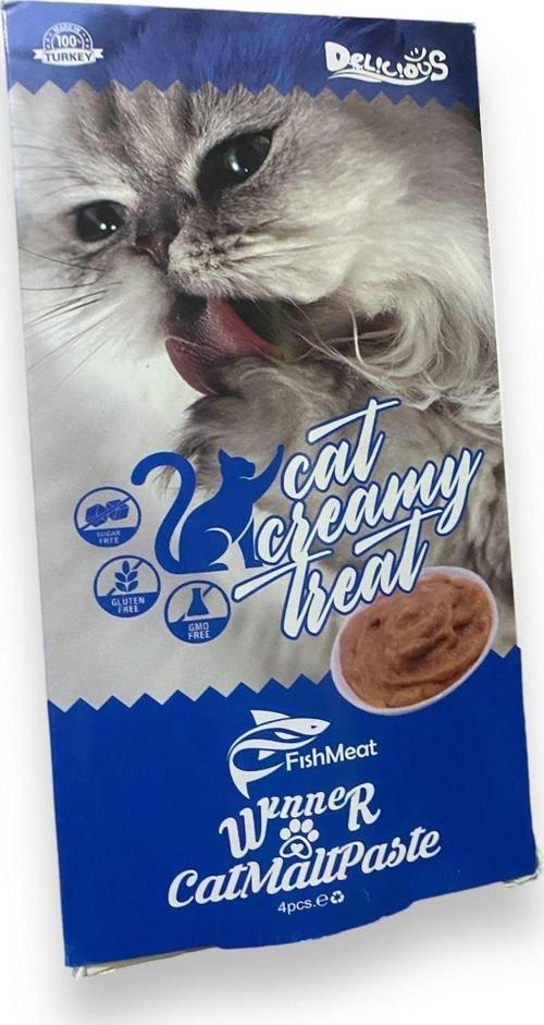 Kedi Hüptürük Ödül Maması Tüy Yumağı Önleyici Balıklı 4×15Gr
