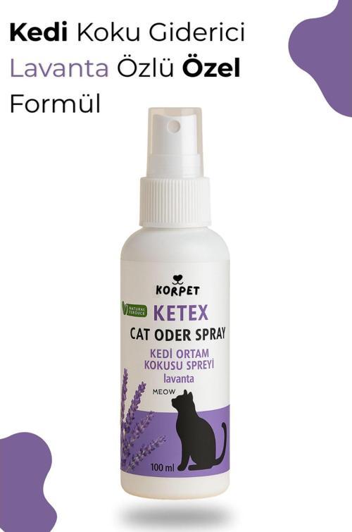 Kedi Ortam Koku Giderici Sprey - Ketex Doğal Lavanta & Bitkisel Formül (100 Ml)