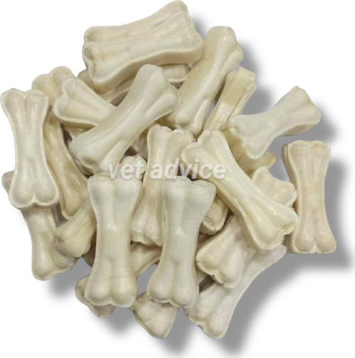 Diş Kaşıyıcı Köpek Diş Sağlığı Beyaz Kemik Sığır Derisi 6' Lı Paket (7.5Cm)