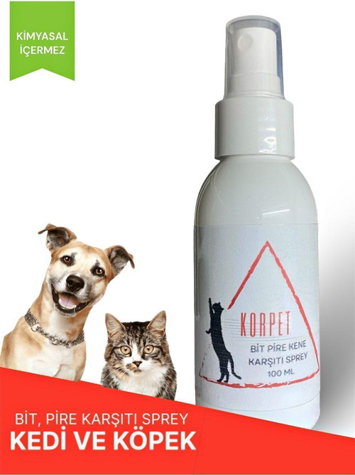 Kedi Köpek Bit,Pire,Kene Karşıtı Sprey 100 Ml