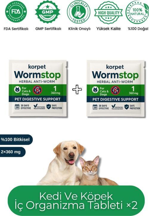 Kedi Köpek Iç Dış Anti Parazit 2'Li Tablet Paketi Bitkisel Formül