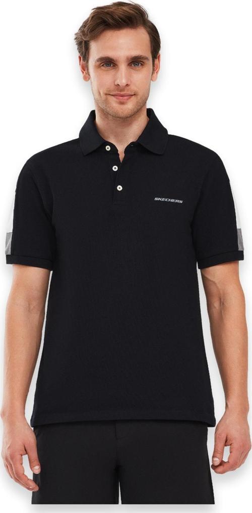 S221047 M Colorblock Polo Siyah Erkek T-Shirt
