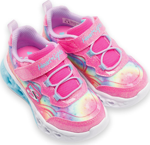 303253 N Flutter Heart Lights Groovy Swirl Günlük Pembe Kız Çocuk Spor Ayakkabı