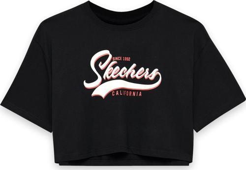 S242149 W ight Weight Crop Siyah Kadın T-Shirt