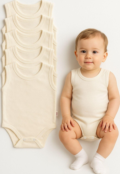5’Li Yazlık Bebek Zıbın Seti Askılı Çıtçıtlı Body Nefes Alabilir %100 Pamuklu Kumaş Tulum Body
