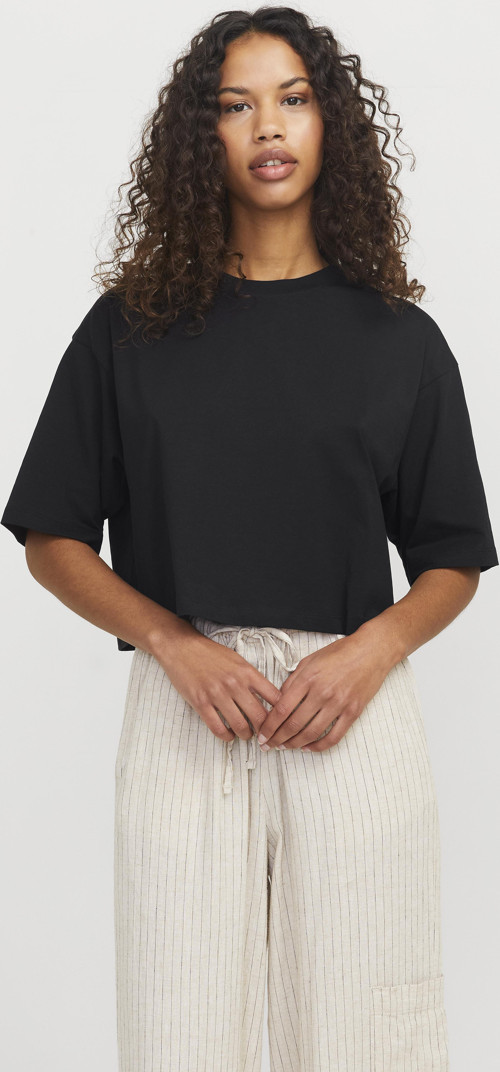 Jxandrea Loose Ss Cropped Tee Jrs Noos Kadin Siyah Tshirt 12270673-02