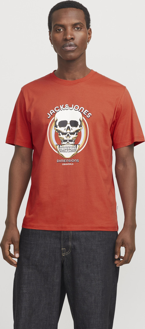 Joranatomy Skull Tee Ss Crew Neck Ln Erkek Turuncu Tshirt 12272966-23