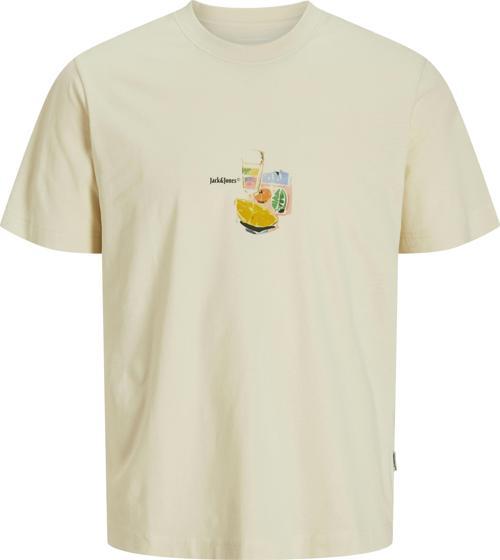 Jack Jones Jorvarenna Tee Ss Crew Neck Erkek Bej Tshirt 12273162-06