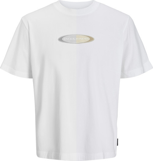 Jcopacer Brandıng Prınt Tee Ss Cre Pls Erkek Beyaz Büyük Beden Tshirt 12278552-01