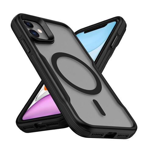 Apple iPhone 12 Kılıf Magsafeli Airbag Şeritli Renkli Kenar Lamer Kapak 