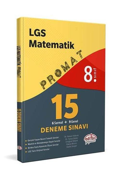 8.Sınıf LGS Matematik Promat 15 Deneme