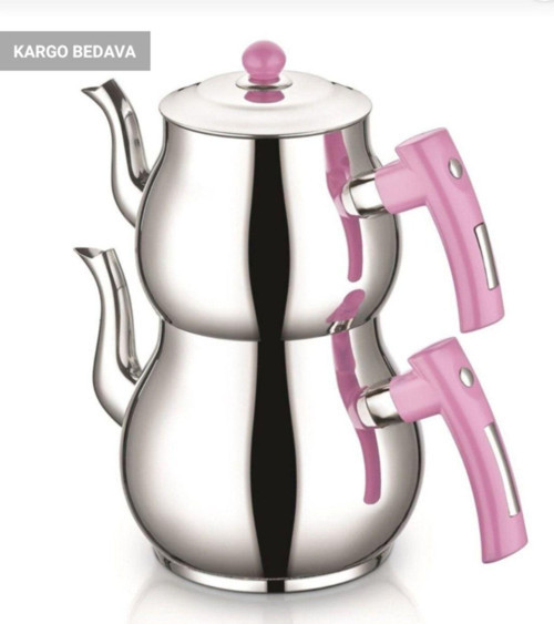 Çaydanlık Mercan Model Orta Boy Çaydanlık Pembe