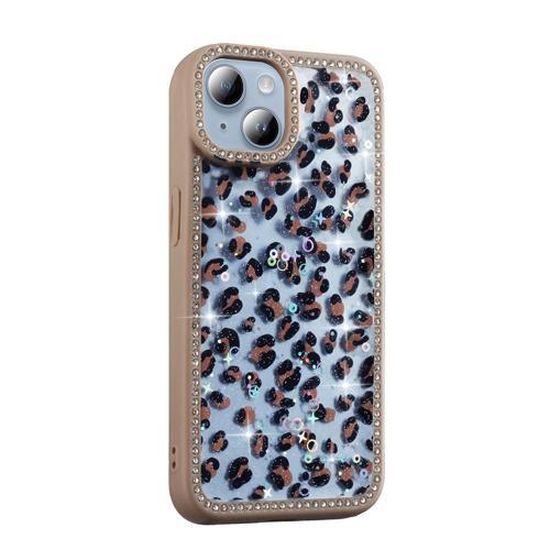 Apple iPhone 14 uyumlu Kılıf Simli ve Taşlı Dizayn Azra Kapak 