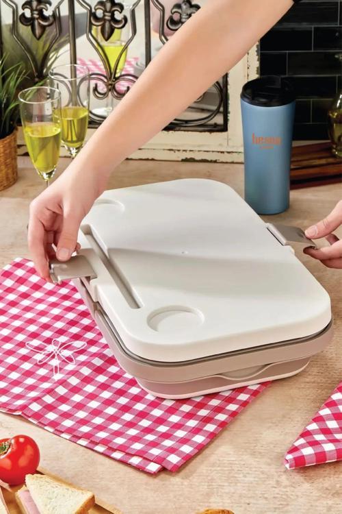 Katlanır Piknik Seti | Masalı Silikon Sepet 24 Lt Kamp Çantası