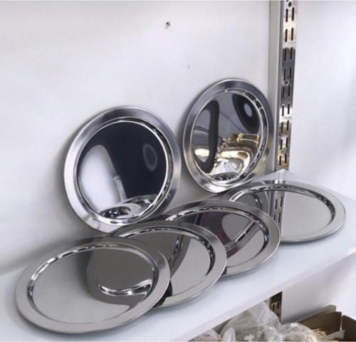 6 Adet Paslanmaz Çelik Kahve Servis Sunum Pasta Tepsisi