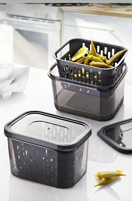 Süzgeçli Derin Saklama Kabı - Sızdırmaz Zeytinlik Turşuluk 1,6 Litre