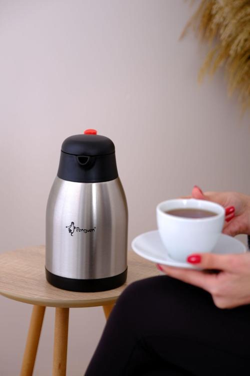 2 Litre Paslanmaz Çelik Çay Termosu Çift Kat Sus304 Çelik - 1200P